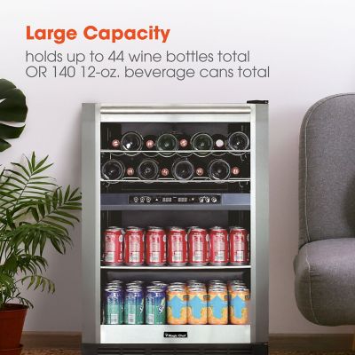 Image showing 6 th Magic Chef 140-Can Capacity Dual-Zone Wine and Beverage Center, 24 in.