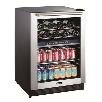 Image showing 7 th Magic Chef 140-Can Capacity Dual-Zone Wine and Beverage Center, 24 in.