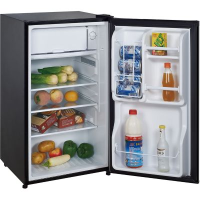 Image showing  3.5-cu. Ft. Refrigerator with Full-Width Freezer Compartment in Black