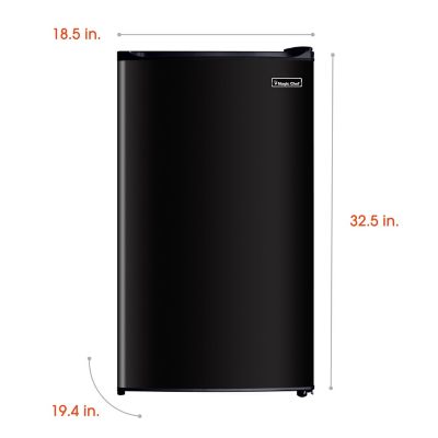 Image showing  3.5-cu. Ft. Refrigerator with Full-Width Freezer Compartment in Black