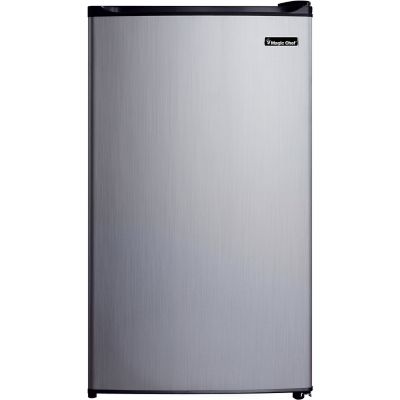 Magic Chef 3.5-Cu. Ft. Refrigerator with Full-Width Freezer Compartment with Stainless Door