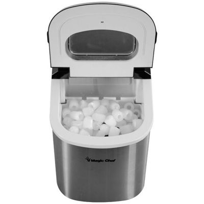 Image showing 5 th Magic Chef 27 lb. Portable Countertop Ice Maker, Stainless Steel