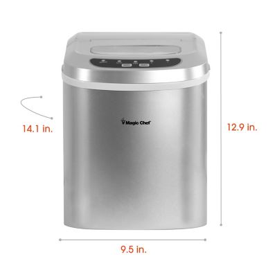 Image showing  27 lb. Ice/Day Portable Countertop Ice Maker, Silver