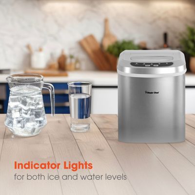 Image showing  27 lb. Ice/Day Portable Countertop Ice Maker, Silver