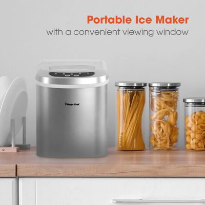Image showing  27 lb. Ice/Day Portable Countertop Ice Maker, Silver