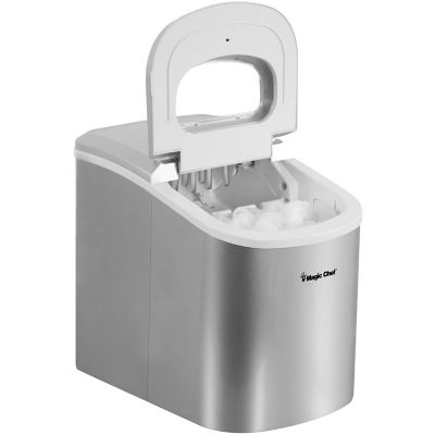 Image showing 7 th Magic Chef 27 lb. Ice/Day Portable Countertop Ice Maker, Silver