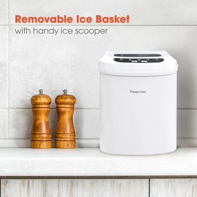 Image showing 6 th Magic Chef 27 lb. Portable Countertop Ice Maker, White