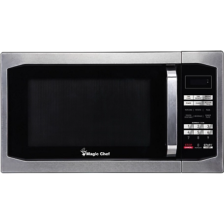 Magic Chef 1.6 cu. ft. 1,100W Countertop Microwave Oven, Stainless Steel