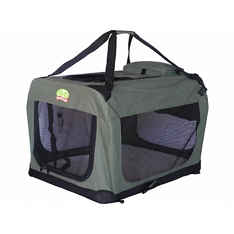 Go Pet Club Polyester Soft Dog Crate, 28 in., Sage