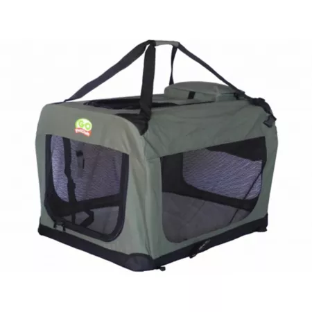 Go Pet Club Polyester Soft Dog Crate 32-in Sage Soft Sided Crates