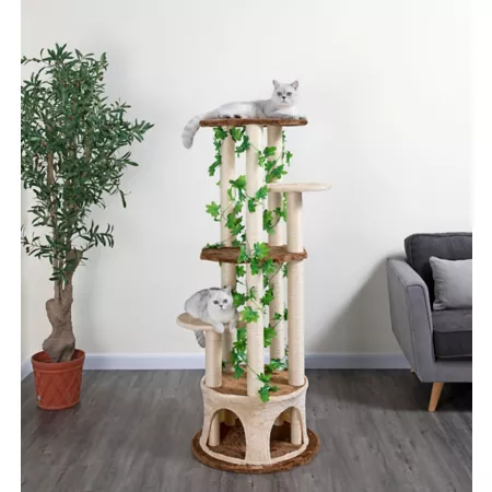 Go Pet Club 61" Cat Tree Furniture Beige Cat Trees & Condos