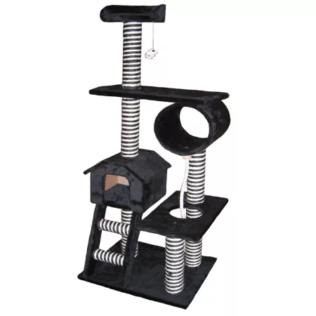 Go Pet Club 60" Cat Tree Furniture Black Cat Trees & Condos