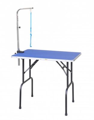 Go Pet Club 30 in. Pet Grooming Table with Arm, Blue