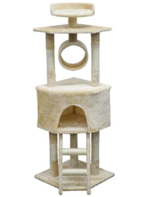 Go Pet Club 56.5 in. Homessity Lightweight Beige Cat Tree