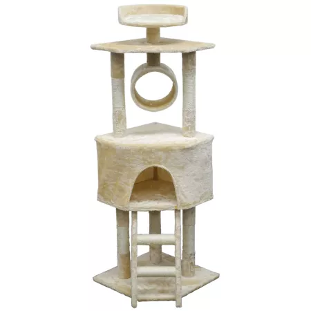 Go Pet Club Homessity 56.5" Lightweight Beige Cat Tree Cat Trees & Condos