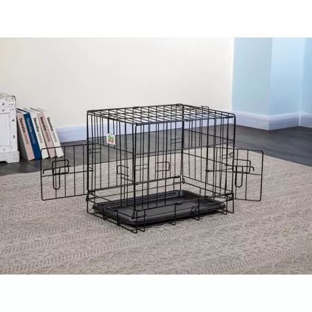 Go Pet Club 2-Door Metal Dog Crate with Divider 24-in Wire Crates