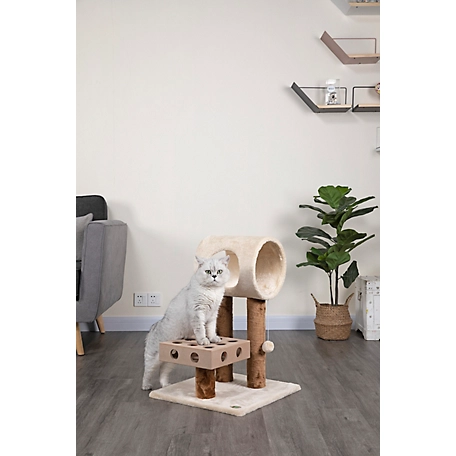 Go Pet Club 26 in. IQ Busy Box Cat Tree House Toy Condo Pet Furniture