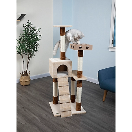 Go Pet Club 52 in. IQ Busy Box Cat Tree House Toy Condo Pet Furniture