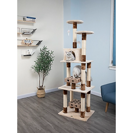 Go Pet Club 73.5 in. IQ Busy Box Cat Tree House Toy Condo Pet Furniture