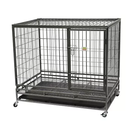 Go Pet Club Heavy Duty 1-Door Metal Pet Crate 37-in. Wire Crates