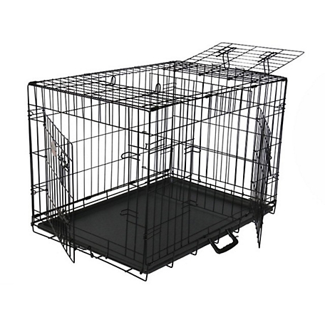 Go Pet Club 3-Door Metal Dog Crate with Divider, 36 in.