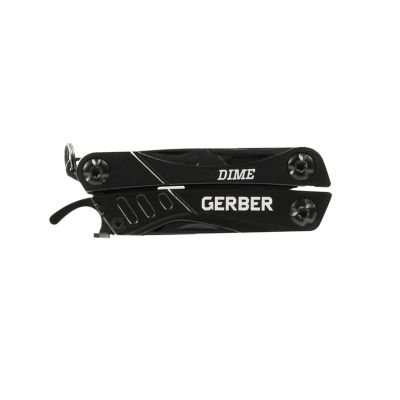 Image showing  12-in-1 Black Dime Butterfly Opening Stainless Steel Multi-Tool