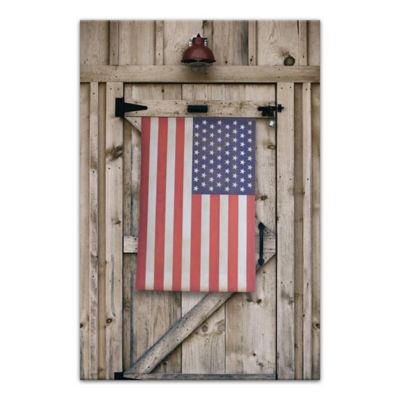 Designs Direct American Flag Barn Door 20 In X 30 In Canvas Wall