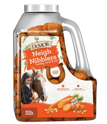 DuMOR Neigh Nibblers Crunchy Carrot and Oat Horse Treats, 3 lb.