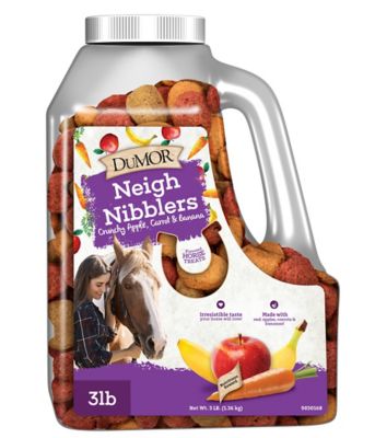 DuMOR Neigh Nibblers Crunchy Carrot, Apple and Banana Horse Treats, 3 lb.