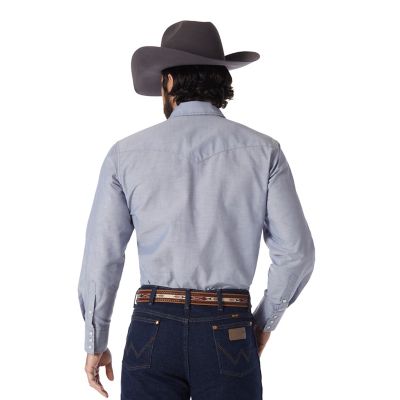 Image showing  Men's Cowboy Cut Western Chambray Work Shirt