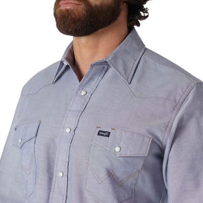 Image showing  Men's Cowboy Cut Western Chambray Work Shirt