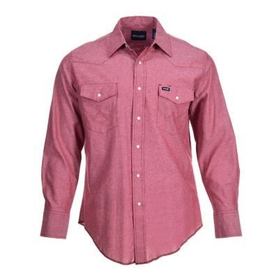 Wrangler Men's Cowboy Cut Western Chambray Work Shirt