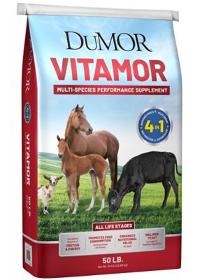 DuMOR Vitamor Multi-Species Performance Pelleted Horse and Livestock Supplement, 50 lb.