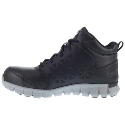 Image showing 4 th Reebok Men's Sublite Cushion Slip-Resistant Alloy Toe Athletic Mid Work Shoes, EH Rated
