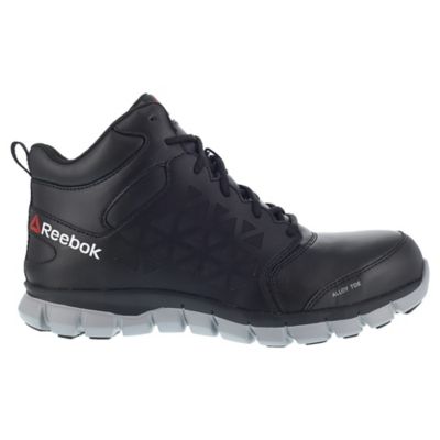 Image showing 2 th Reebok Men's Sublite Cushion Slip-Resistant Alloy Toe Athletic Mid Work Shoes, EH Rated
