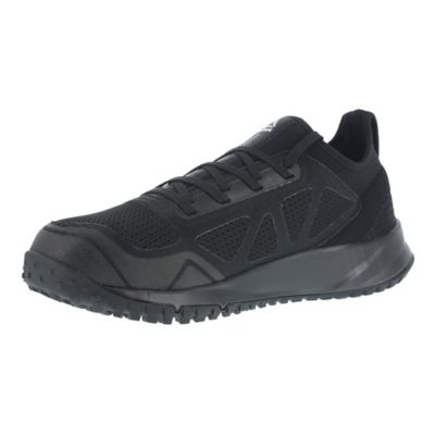 Image showing 3 th Reebok Men's Steel Toe All Terrain Work Slip-Resistant Trail Running Oxford Shoes, EH Rated, Black