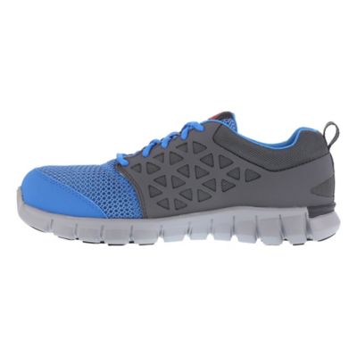 Image showing  Men's Sublite Cushion ESD Slip-Resistant Alloy Toe Athletic Oxford Work Shoes, Blue