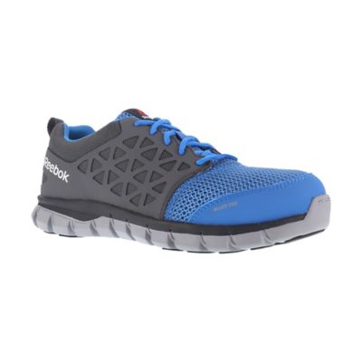 Reebok Men's Sublite Cushion ESD Slip-Resistant Alloy Toe Athletic Oxford Work Shoes, Blue