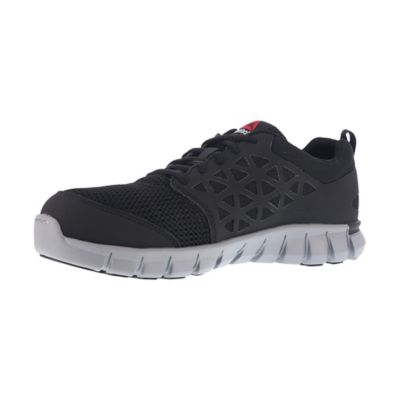Image showing  Men's Sublite Cushion Slip-Resistant Alloy Toe Athletic Oxford Work Shoes, EH Rated, Black