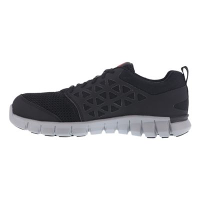 Image showing  Men's Sublite Cushion Slip-Resistant Alloy Toe Athletic Oxford Work Shoes, EH Rated, Black