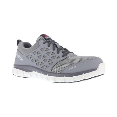NEW REEBOK men\'s sublite cushion work athletic oxford in gray/red Reebok Men main image 3