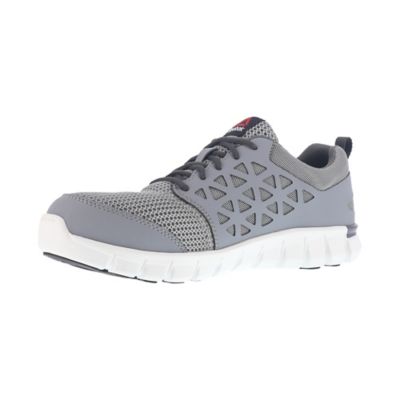 Image showing 3 th Reebok Sublite Cushion Slip-Resistant Alloy Toe Athletic Oxford Work Shoes, EH Rated, Gray