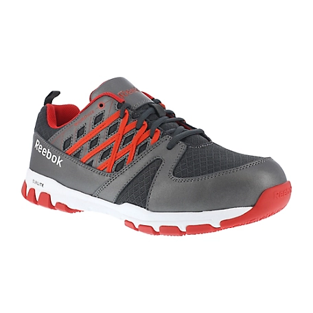 Reebok Men's Sublite Slip-Resistant Steel Toe Oxford Work Shoes with FootFuel, EH Rated