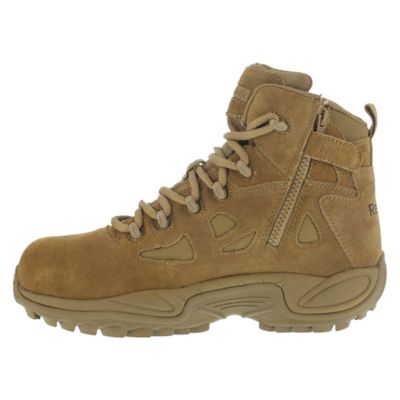 Image showing 4 th Reebok Men's Duty Rapid Response RB Composite Toe Tactical Boots, Coyote Brown, EH Rated, 6 in.