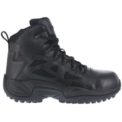 Image showing 2 th Reebok Men's Duty Rapid Response RB Composite Toe Tactical Boots, EH Rated, 6 in., Black