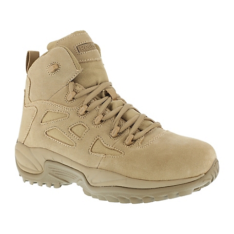 Reebok Men's Duty Rapid Response RB Composite Toe Tactical Boots, EH Rated, 6 in., Desert Tan