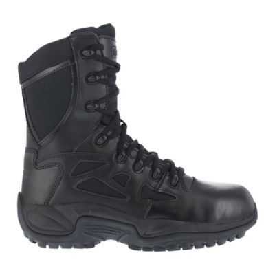 Image showing 2 th Reebok Men's Duty Rapid Response RB Composite Toe Tactical Boots, EH Rated, 8 in., Black