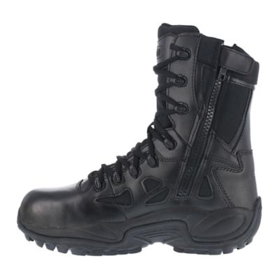 Image showing 4 th Reebok Men's Duty Rapid Response RB Composite Toe Tactical Boots, EH Rated, 8 in., Black