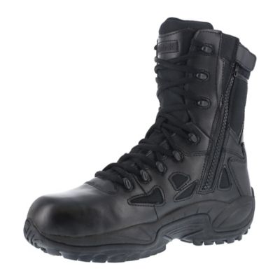 Image showing 3 th Reebok Men's Duty Rapid Response RB Composite Toe Tactical Boots, EH Rated, 8 in., Black