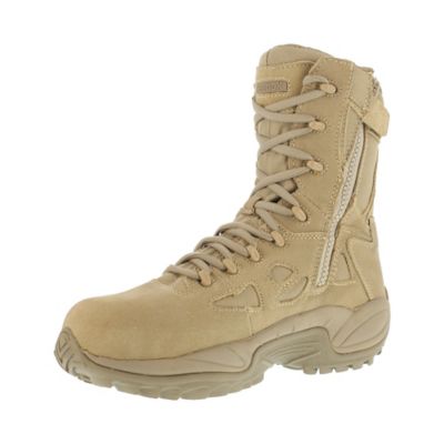 Image showing 3 th Reebok Men's Duty Rapid Response RB Composite Toe Tactical Boots, EH Rated, 8 in., Desert Tan
